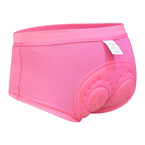 

WOSAWE Women's Cycling Under Shorts Bike Underwear Shorts Padded Shorts / Chamois Breathable 3D Pad Moisture Wicking Sports Solid Color Polyester Pink Mountain Bike MTB Road Bike Cycling Clothing