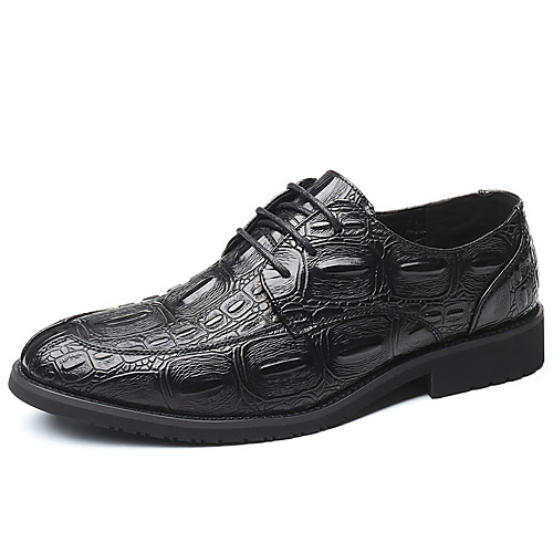 

Men's Fall Casual / British Daily Party & Evening Oxfords Microfiber Breathable Non-slipping Wear Proof Black / Red