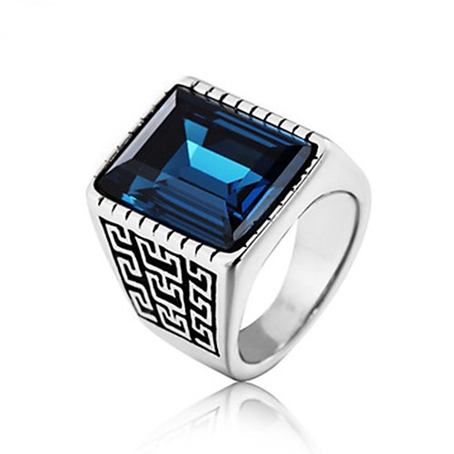 

Men's Band Ring Ring 1pc Red Green Blue Titanium Steel Circular Vintage Basic Fashion Daily Jewelry