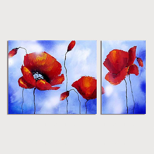 

Oil Painting Hand Painted - Floral / Botanical Modern Stretched Canvas