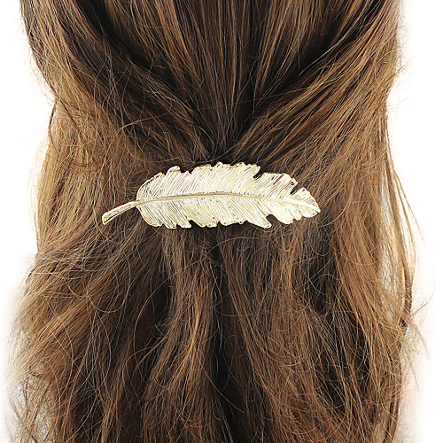 

Women's Hair Jewelry For School Festival Floral / Botanicals Gold Plated Silver Golden 1
