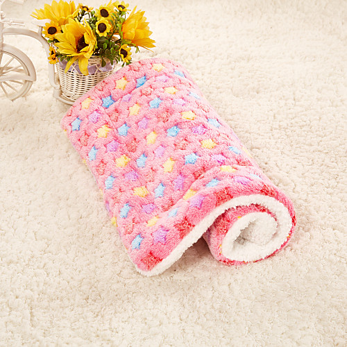 

Dog Rabbits Cat Mattress Pad Bed Beds Bed Blankets Mats & Pads Fabric Plush Fabric Plush Patchwork Yellow Blue Pink