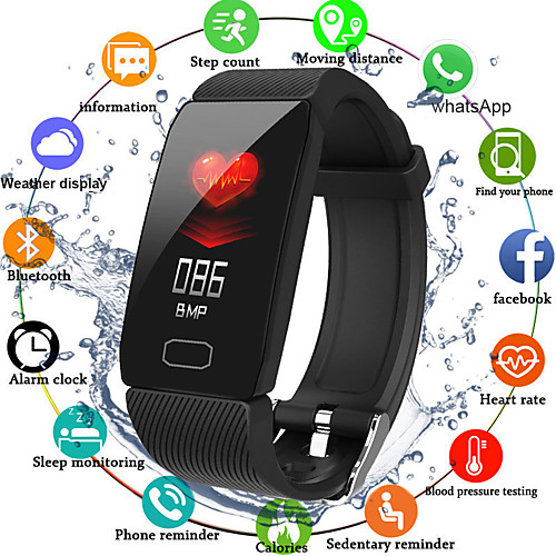 

Q1 Unisex Smart Wristbands Android iOS Bluetooth Waterproof Heart Rate Monitor Blood Pressure Measurement Distance Tracking Information Pedometer Call Reminder Activity Tracker Sleep Tracker