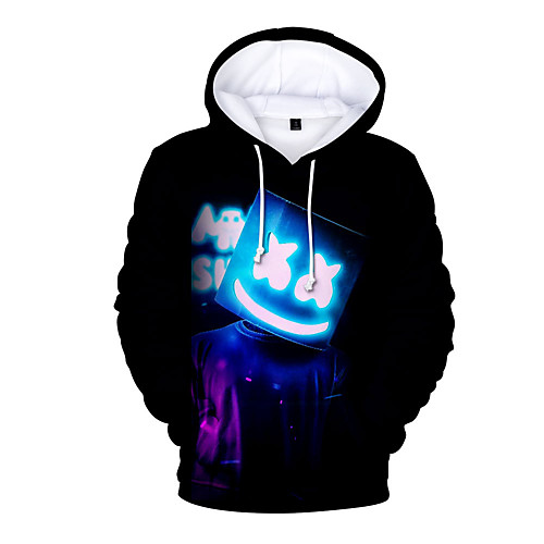 

Men's Hoodie 3D Basic Hoodies Sweatshirts Black