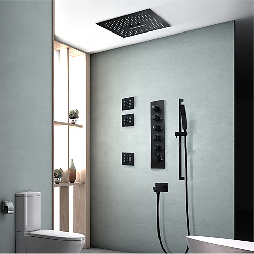 Shower Faucet Contemporary Painted Finishes Wall Installation