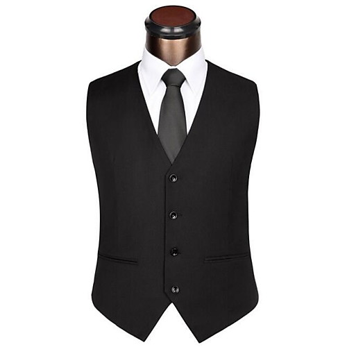 

Polyester Wedding Vests Solid Colored