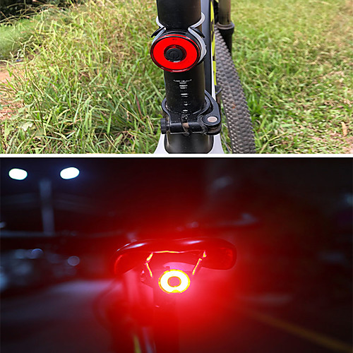 

LED Bike Light Brake Light Rear Bike Tail Light Safety Light - Mountain Bike MTB Bicycle Cycling Waterproof Multiple Modes Smart Induction Super Bright Li-ion 40 lm Built-in Li-Battery Powered Red