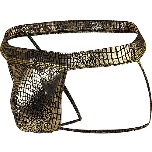 

Men's Basic G-string Underwear - Normal 1 Piece Low Waist Black Gold Silver M L XL