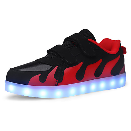 

Boys' LED / LED Shoes PU Sneakers Big Kids(7years ) Sequin / LED / Luminous White / Red / Pink Fall / Winter / Rubber