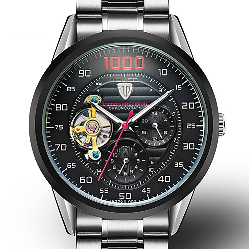 

Tevise Men's Mechanical Watch Automatic self-winding Formal Style Modern Style Stainless Steel Silver 30 m Water Resistant / Waterproof Shock Resistant Analog Luxury Fashion - White Yellow Red