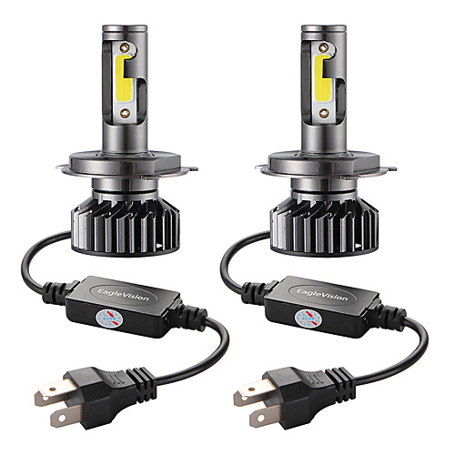 

2PCS Mini Car LED Headlight Bulb H4/HB2/9003 Hi/Lo 72W 10000LM 6000K Automobile Headlamp Replacement Bulbs Auto Fog Light 12V