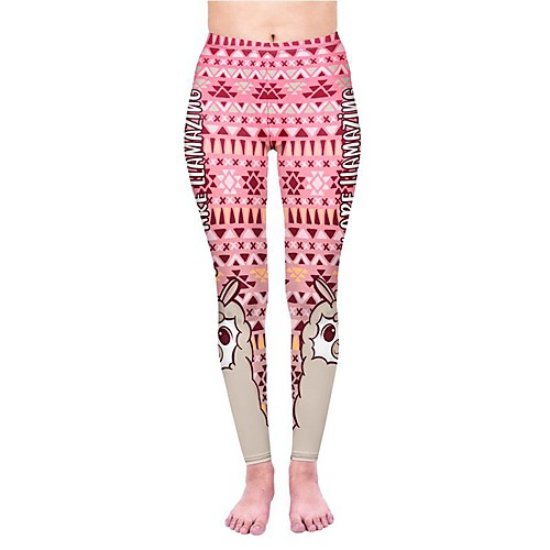 

Women's Yoga Pants 3D Print Red Elastane Yoga Running Fitness Tights Leggings Sport Activewear Quick Dry Tummy Control Butt Lift Moisture Wicking High Elasticity Skinny