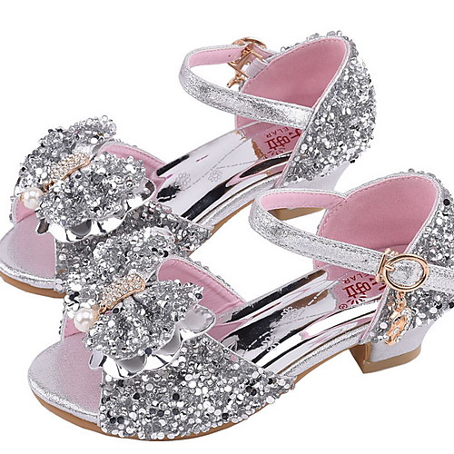 

Girls' Comfort Synthetics Sandals Little Kids(4-7ys) Rhinestone Pink / Silver Summer