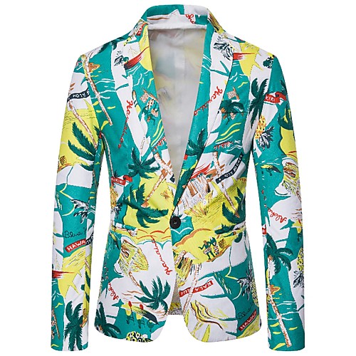 

Green Striped Regular Fit Cotton / Polyester Men's Suit - V Neck