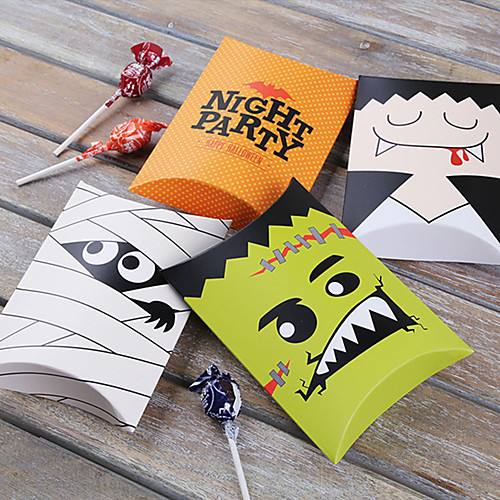 

12pcs Halloween Paper Candy Box Festive Party Decorations Gift Box Halloween Supplies