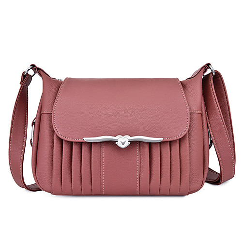

Women's Zipper PU Crossbody Bag Solid Color Black / Brown / Blushing Pink