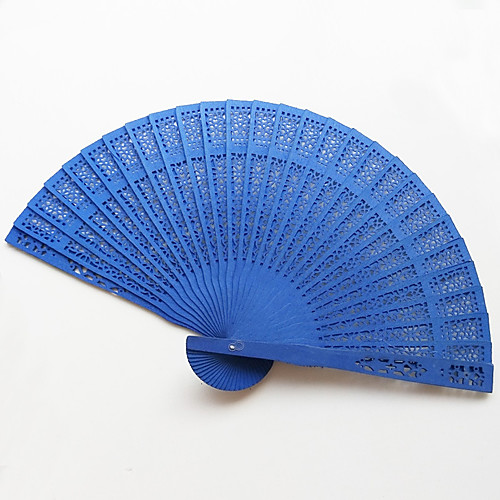 

4pcs Wood Carved Folding Hand Fans Wedding Favours Wedding Supplies Gift 20cm Long