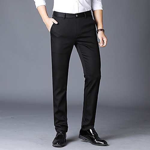 

Men's Basic Dress Pants Pants - Solid Colored Black Khaki Navy Blue US34 / UK34 / EU42 / US36 / UK36 / EU44 / US38 / UK38 / EU46