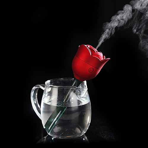 

Cute Rose Shape Flower USB Humidifier Air Purifier Aroma Diffuser Atomizer for Office Home