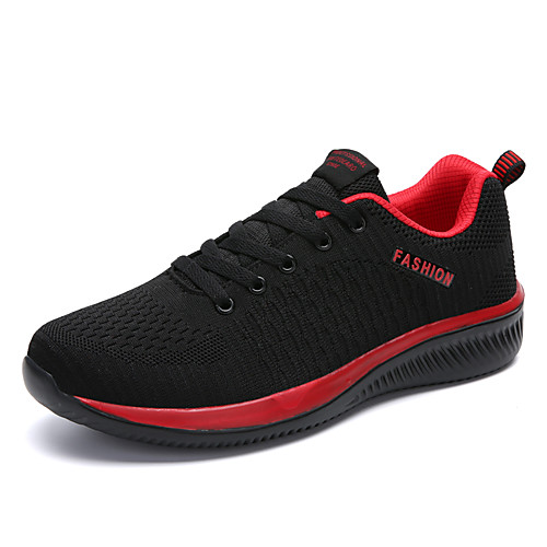 

Men's Spring / Summer Casual Athletic Outdoor Trainers / Athletic Shoes Running Shoes Tissage Volant Breathable Black / Red / Black / Black / Green Slogan