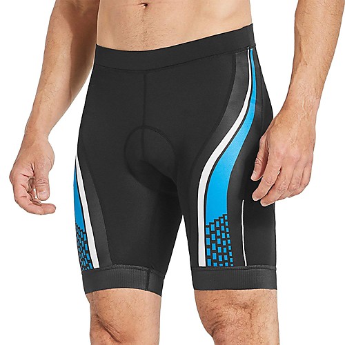 

21Grams Men's Cycling Padded Shorts Spandex Bike Shorts Padded Shorts / Chamois Pants Breathable 3D Pad Quick Dry Sports Geometic Black Mountain Bike MTB Road Bike Cycling Clothing Apparel Form Fit