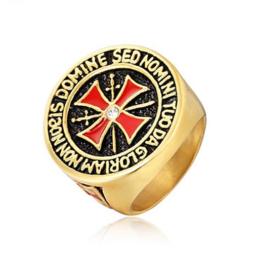 

Ring Gold Silver Titanium Steel Cross Basic Vintage Fashion 1pc 7 8 9 10 11 / Men's