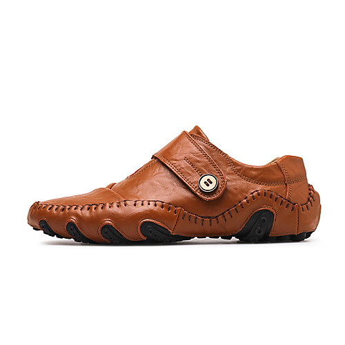 

Men's Fall / Spring & Summer Daily Outdoor Oxfords Walking Shoes Cowhide Breathable Wear Proof Black / Brown