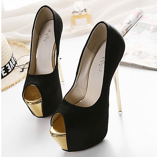 

Women's Heels Sexy Shoes Spring / Summer Pumps Peep Toe Sexy Daily Color Block Microfiber Walking Shoes White / Black / Pink