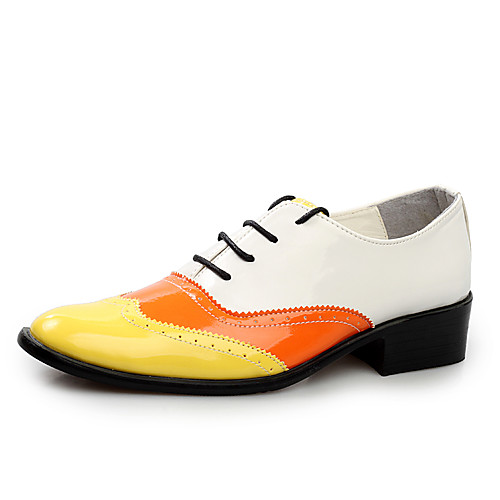

Men's Formal Shoes Microfiber Spring & Summer / Fall & Winter Business / Casual Oxfords Breathable Black / Yellow / Red