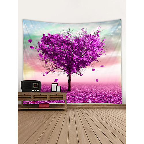 

Valentine's Day Wall Tapestry Art Decor Blanket Curtain Hanging Home Bedroom Living Room Decoration Rose Flower Heart Tree