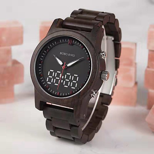 

Men's Dress Watch Analog - Digital Japanese Quartz Stylish Fashion Noctilucent Casual Watch Wooden / Two Years