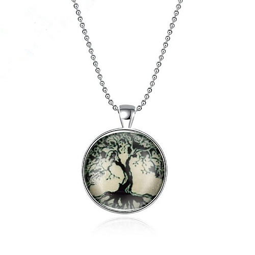 

Women's Pendant Necklace Geometrical Tree of Life Fashion Gold Plated Silver 45 cm Necklace Jewelry 1pc For Daily