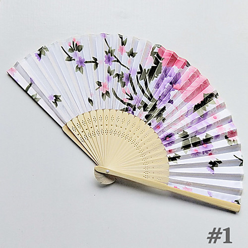 

4pcs Bamboo Printing Folding Hand Fans Wedding Favours Wedding Supplies Gift 21cm Long