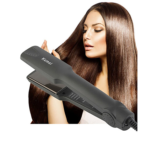 

Hair Straightener Quick Warming Ceramic Temperature Display Hair Style Tool EU Plug