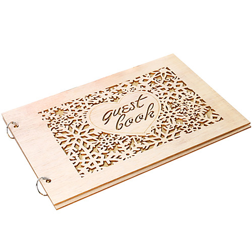 

Guest Book Wood Creative With Metal Guest Book