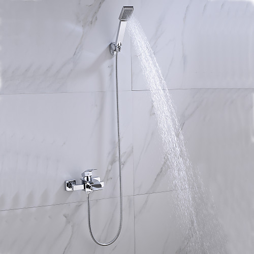 

Bathtub Faucet Chrome Wall Mounted Ceramic Valve Bath Shower Mixer Taps