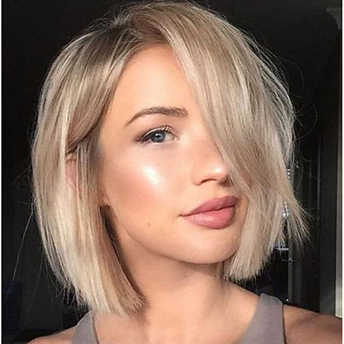 

Synthetic Wig Straight Jenner Bob Pixie Cut Short Bob Wig Blonde Short Light golden Synthetic Hair 12inch Women's Heat Resistant Classic Synthetic Blonde / Natural Hairline / Natural Hairline