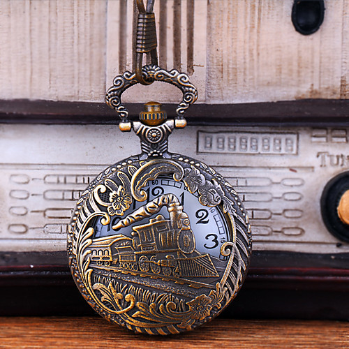 

Men's Pocket Watch Quartz Vintage Style Hollow Engraving Creative New Design Analog - Digital Vintage - Bronze