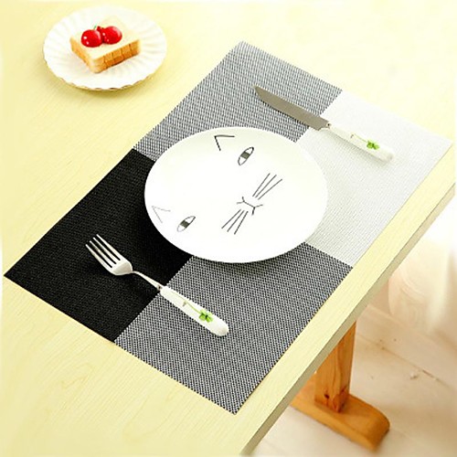 

4Pcs Household Fashion PVC Dining Table Placemat Europe Style Home Kitchen Tools Tableware Pad Coaster Coffee Tea Place Mat