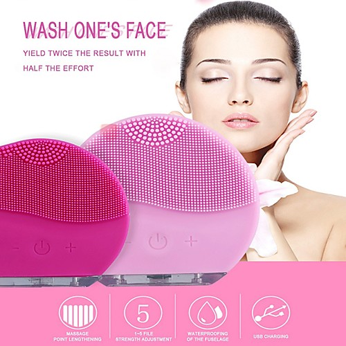 

Waterproof Electric Silicone Facial Cleanser USB Charging Face Cleansing Device