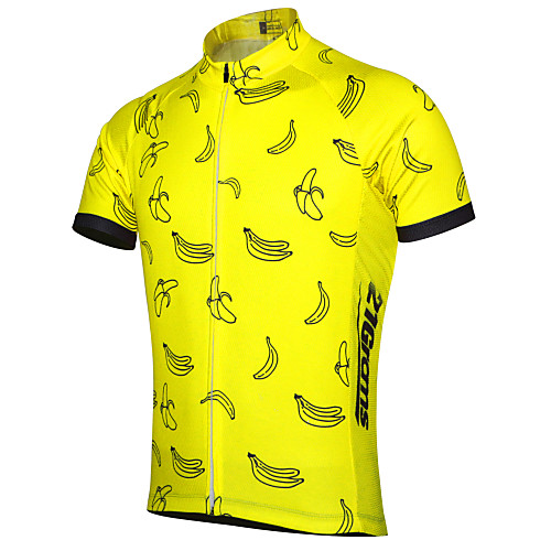 

21Grams Men's Short Sleeve Cycling Jersey Yellow Bike Top Mountain Bike MTB Road Bike Cycling UV Resistant Breathable Quick Dry Sports Clothing Apparel / Micro-elastic / Moisture Wicking / Race Fit