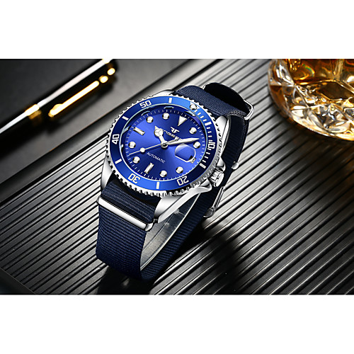 

Men's Mechanical Watch Analog Automatic self-winding Formal Style Modern Style Luxury Water Resistant / Waterproof Noctilucent / Nylon
