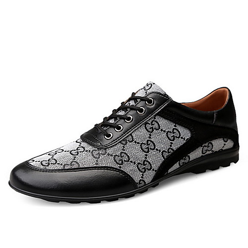 

Men's Comfort Shoes Leather Summer Oxfords Brown / Gray