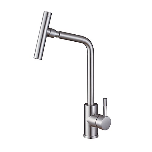 

Kitchen faucet - Single Handle One Hole Nickel Brushed Centerset Contemporary Kitchen Taps