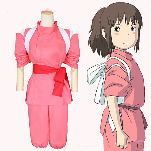 

Inspired by Spirited Away Chihiro Ogino Anime Cosplay Costumes Japanese Cosplay Suits Top Pants Belt For Women's / Suspenders / Suspenders