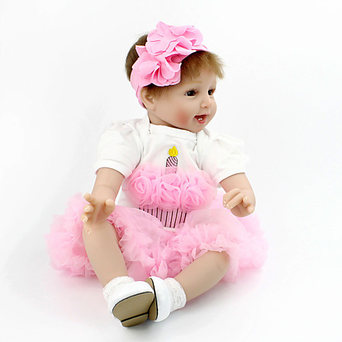 

NPK DOLL 22 inch Reborn Doll Ball-joined Doll / BJD Reborn Toddler Doll Interactive Doll Baby Girl Safety Gift Cute with Clothes and Accessories for Girls' Birthday and Festival Gifts