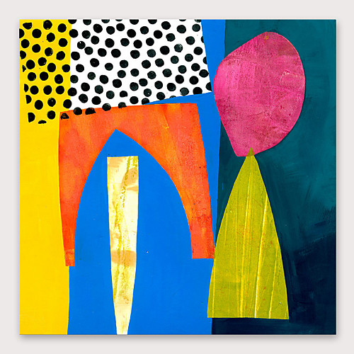 

Oil Painting Hand Painted Square Abstract Modern Stretched Canvas