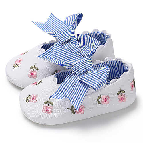 

Girls' First Walkers Canvas Flats Infants(0-9m) / Toddler(9m-4ys) White / Pink / Blue Spring / Summer