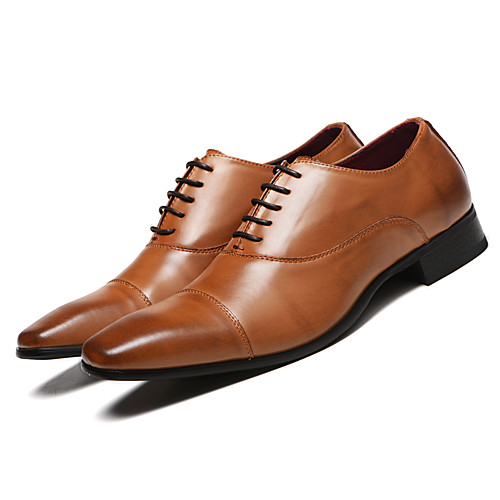 

Men's Comfort Shoes Fall & Winter Business / Casual Office & Career Oxfords PU Breathable Non-slipping Wear Proof Black / Brown