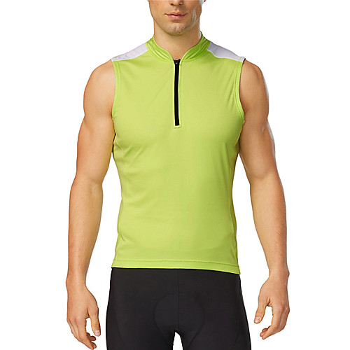 

21Grams Solid Color Men's Sleeveless Cycling Jersey - Yellow Bike Jersey Top Breathable Quick Dry Sweat-wicking Sports Terylene Mountain Bike MTB Road Bike Cycling Clothing Apparel / Micro-elastic